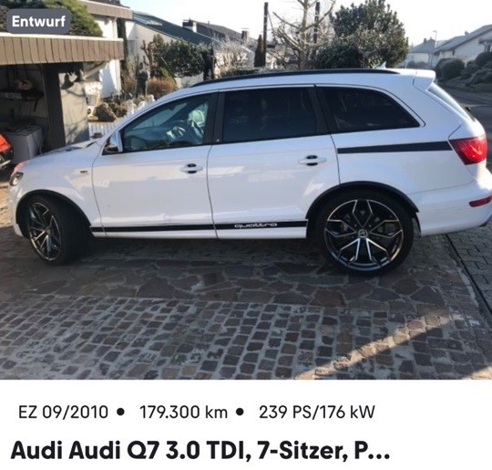 Audi Q7 179.990 km 10.990 &euro; Diez 65582