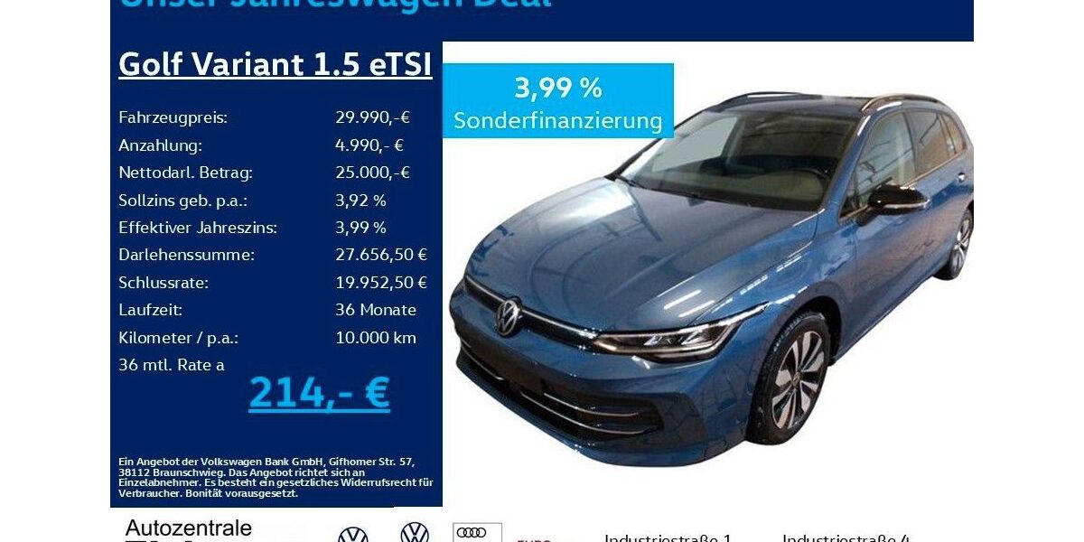 VW Golf 9.700 km 29.990 &euro; Heiligenroth 56412